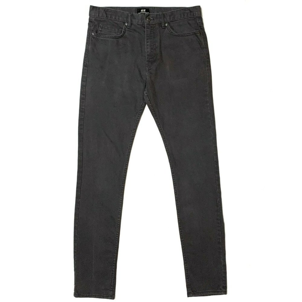 H&M Men's Skinny Fit Slim Stretch Jeans Gray Sz 30